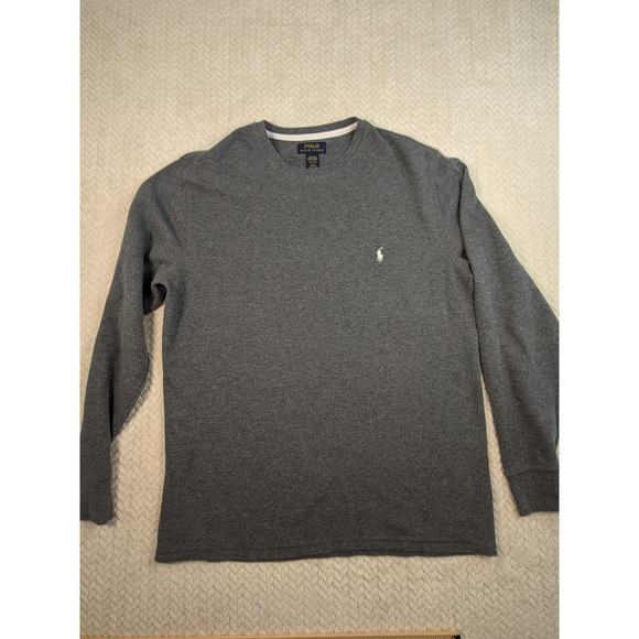 Polo Ralph Lauren Waffle Knit T Shirt Mens Size XL Gray Long Sleeve - Picture 4 of 8